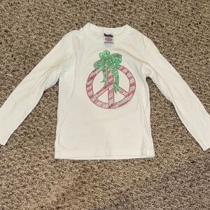 Holiday Peace Sign Kids Shirt - size 6